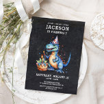 Invitación Fun Cute Dinosaur Chalkboard Kids Cumpleaños<br><div class="desc">Invitación de cumpleaños a los niños de tablero de ajedrez de dinosaurio divertido</div>