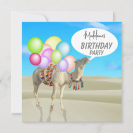 Invitación Fun de cumpleaños Globos coloridos adultos moderno