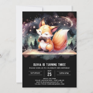 Invitación Fun Digital Fox Birthday