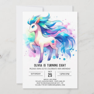 Invitación Fun Digital Horse Birday
