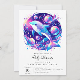 Invitación Fun Dolphin Baby Shower