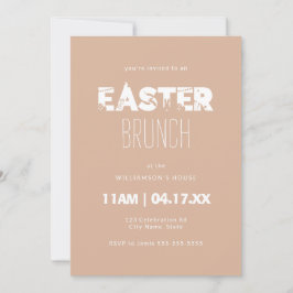 Invitación Fun Easter Silhouette Brunch Rubor Pink