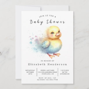 Invitación Fun Editable Duck Baby Shower
