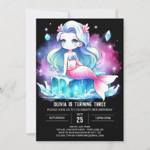 Invitación Fun Elegant Mermaid Cumpleaños