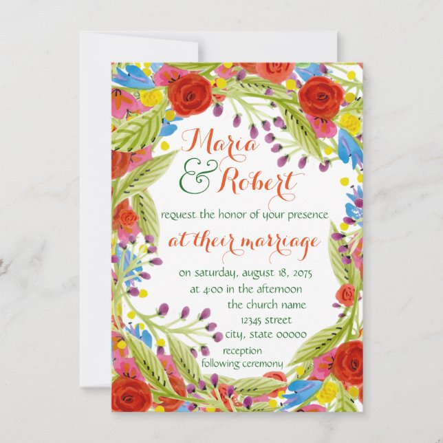 Invitación Fun Fiesta Boda (Anverso)