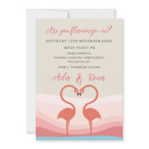 Fun Flamingo Amo Aves Boda Compromiso