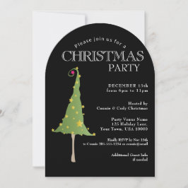 Invitación Fun Funky Tree Christmas Party 