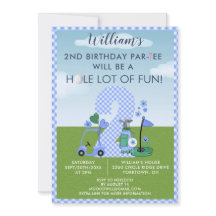 Fun Golf Blue Boy 2 cumpleaños Par-Tee