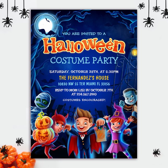 Invitación Fun Halloween Costume Fiesta Cumpleaños (Subido por el creador)