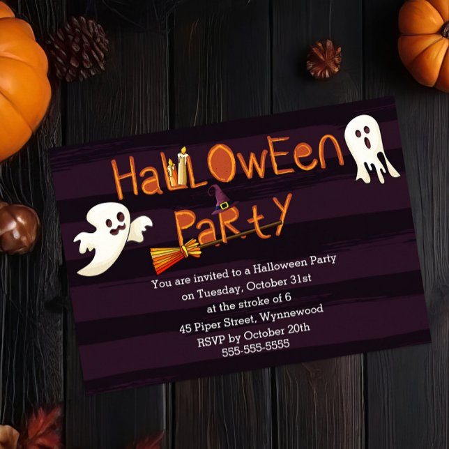 Invitación Fun Halloween Party fantasmagórico - Gorra de fant (Subido por el creador)