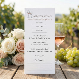 Invitación Fun Informal Bridal Shower Wine Tasting Score Card