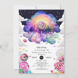 Invitación Fun Kids Candyland Cumpleaños