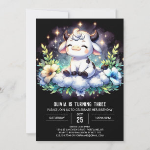 Invitación Fun Kids Cow Cumpleaños