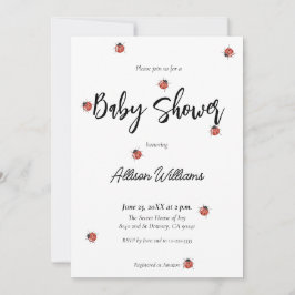 Invitación Fun Ladybug Baby Shower