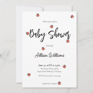 Invitación Fun Ladybug Baby Shower
