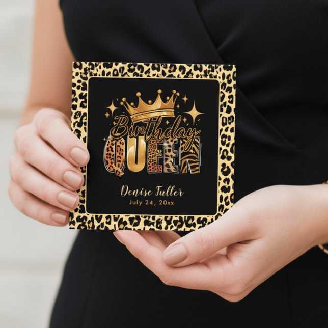 Invitación Fun Leopard Birthday Queen Thirty Birthday (Subido por el creador)