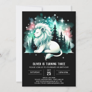 Invitación Fun Lion Simple Cumpleaños