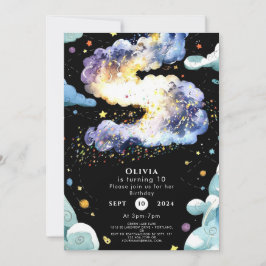 Invitación Fun Magic Space Birthday