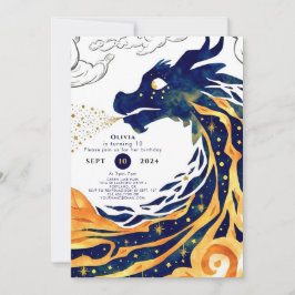 Invitación Fun Majestic Dragon Cumpleaños