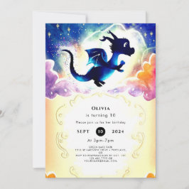 Invitación Fun Majestic Dragon Cumpleaños