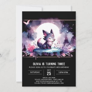 Invitación Fun Majestic Wolf Birthday