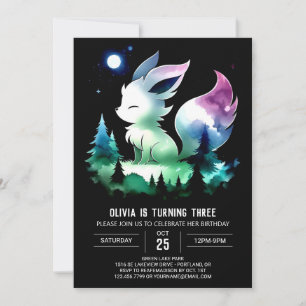 Invitación Fun Majestic Wolf Birthday
