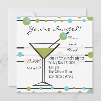 Invitación Fun Martini Lines