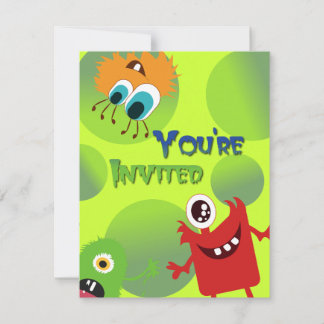 Invitación Fun Monsters Birthday Party Invitation Template