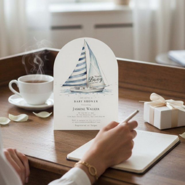 Invitación fun Nauti Bouy Nautical Baby Shower Invitation (Subido por el creador)