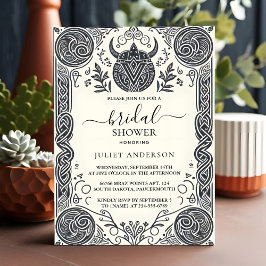 Invitación Fun Nórdico Celta Ducha Nórdica Medieval Scrodal B