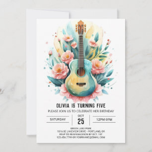 Invitación Fun Online Guitar Cumpleaños