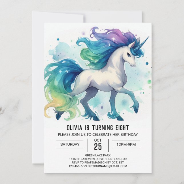 Invitación Fun Online Horse Cumpleaños (Anverso)