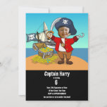 Invitación Fun Pirate Birthday Kids<br><div class="desc">Arrrrrrrrrme cordialidad. ¡Convierta a su hijo en pirata por su invitación de cumpleaños! Recorte una foto de su hijo cerca de su cabeza y cárguela para convertirla en pirata. Personaliza todos los detalles de la invitación y estás bien. ¡Disfruta de esta invitación pirata para los niños!</div>