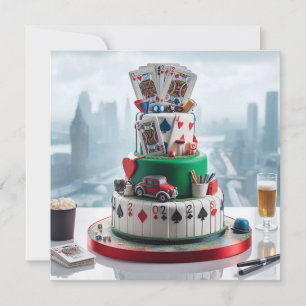 INVITACIÓN FUN POKER NOCHE CELEBRACIÓN DE CUMPLEAÑOS