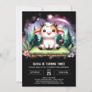 Invitación Fun Printable Cow Cumpleaños