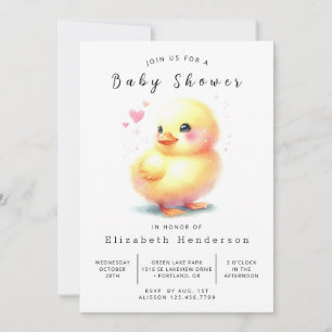Invitación Fun Printable Duck Baby Shower