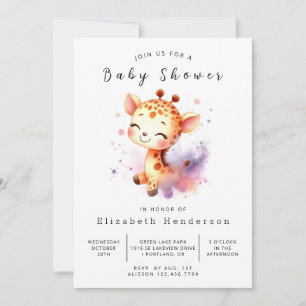 Invitación Fun Printable Giraffe Baby Shower