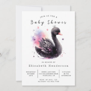 Invitación Fun Printable Swan Baby Shower