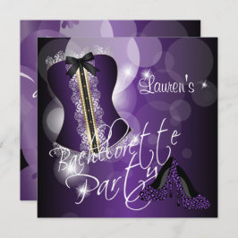 Invitación Fun Purple Bachelorette Party