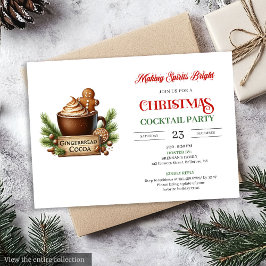 Invitación Fun Red Green Festive Cocktails Party Invitation