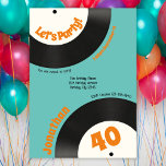Invitación Fun Retro 40th Birthday 90s Music Vinyl Record<br><div class="desc">👉 Celebra tu cumpleaños con estilo con este personalizado retro de música temática de los 90 faux viniyl record invitación a los 40 años!! Este diseño totalmente vintage te hará sonreír. - Simplemente haga clic para personalizar este diseño 🙏 Gracias por apoyar mi pequeña empresa - Si desea un artículo...</div>