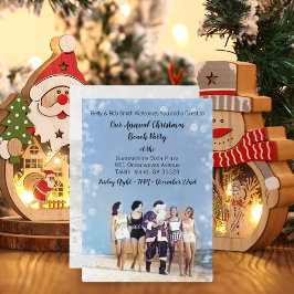 Invitación Fun Santa Claus Navidades Fiesta de playa