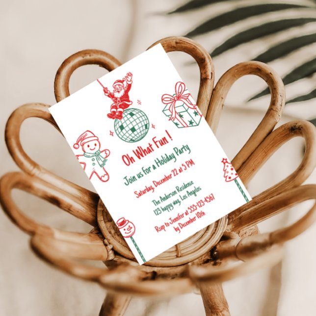 Invitación Fun Santa & Gingerbread Holiday Christmas Party (Subido por el creador)