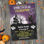 Invitación Fun Spooktacular Birthday KIds Halloween<br><div class="desc">Invite your son or daughter's party with this spectacular children's birthday invitation for Halloween time,  with a haunted house theme,  this cute design is ideal for making your children's party spooktacular!! Don't think about it and buy it now.</div>