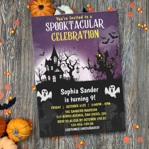 Invitación Fun Spooktacular Birthday KIds Halloween