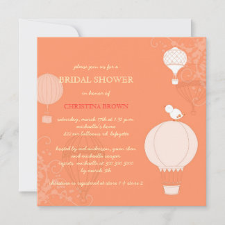 Invitación Fun Spring Hot Air Balloons Bridal Shower