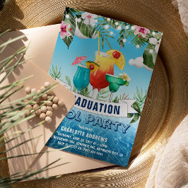 Invitación Fun Summer Graduation Pool Party Invitation