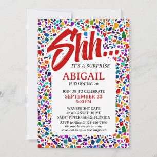 Invitación Fun Surprise Colorful Birthday