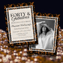 Invitación Fun Tortoise Shell Birthday Forty and Fabulous