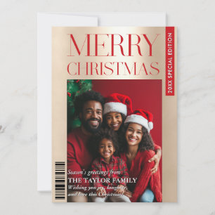 Invitación Fun Trendy Magazine Cover Family Photo Highlights